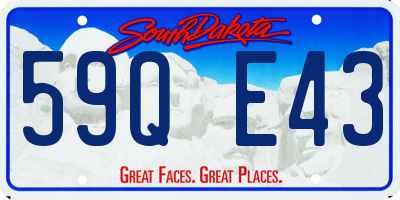 SD license plate 59QE43