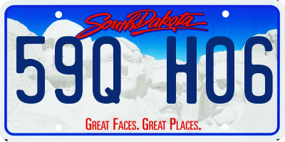 SD license plate 59QH06