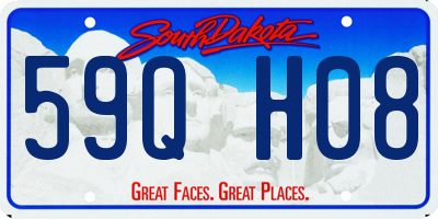 SD license plate 59QH08