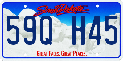 SD license plate 59QH45