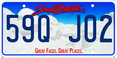 SD license plate 59QJ02