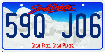 SD license plate 59QJ06