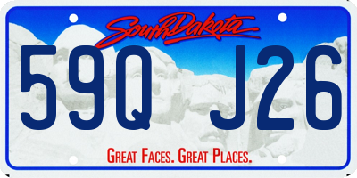 SD license plate 59QJ26