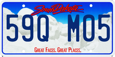 SD license plate 59QM05