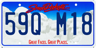 SD license plate 59QM18