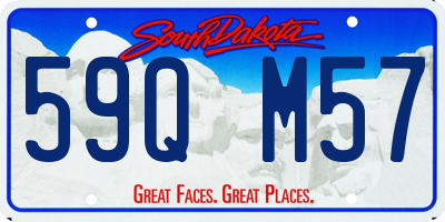SD license plate 59QM57