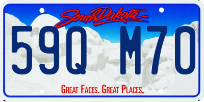 SD license plate 59QM70