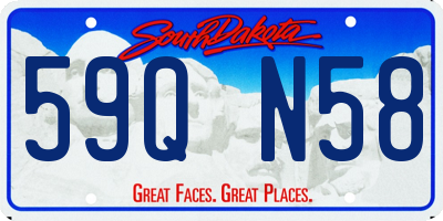 SD license plate 59QN58