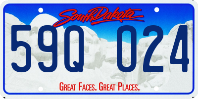SD license plate 59QO24