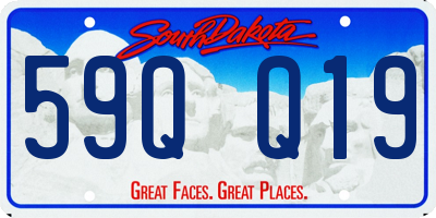 SD license plate 59QQ19