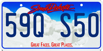 SD license plate 59QS50