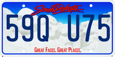 SD license plate 59QU75