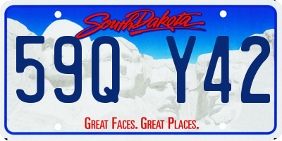 SD license plate 59QY42