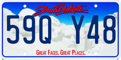 SD license plate 59QY48