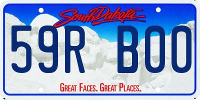 SD license plate 59RB00