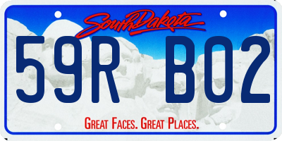 SD license plate 59RB02
