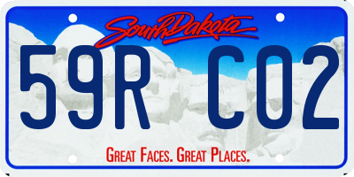 SD license plate 59RC02