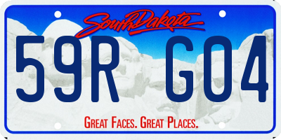 SD license plate 59RG04