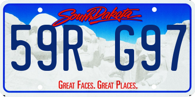 SD license plate 59RG97