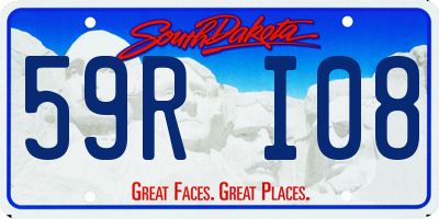 SD license plate 59RI08