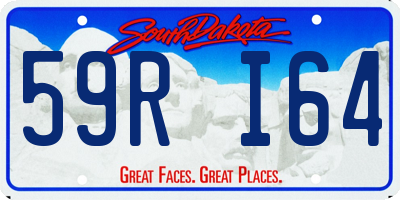 SD license plate 59RI64
