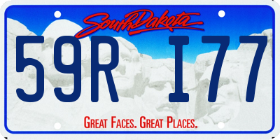 SD license plate 59RI77