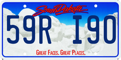 SD license plate 59RI90