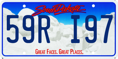 SD license plate 59RI97