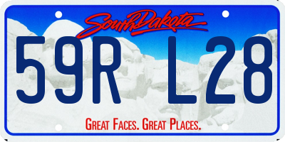 SD license plate 59RL28