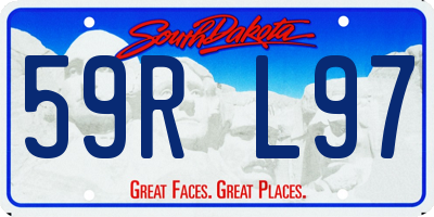 SD license plate 59RL97