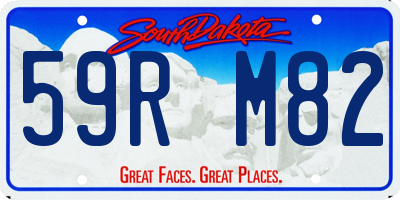 SD license plate 59RM82