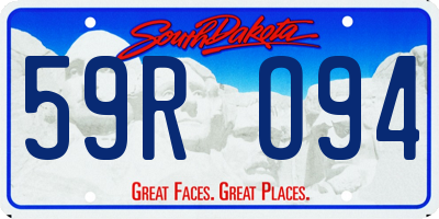 SD license plate 59RO94
