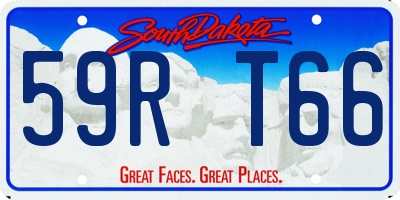 SD license plate 59RT66