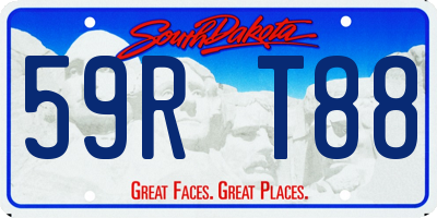 SD license plate 59RT88