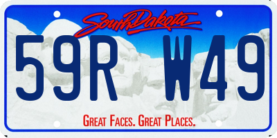 SD license plate 59RW49