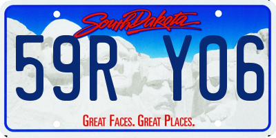 SD license plate 59RY06