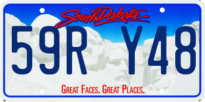 SD license plate 59RY48
