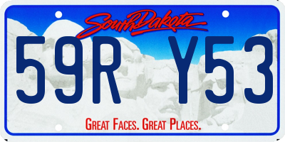SD license plate 59RY53