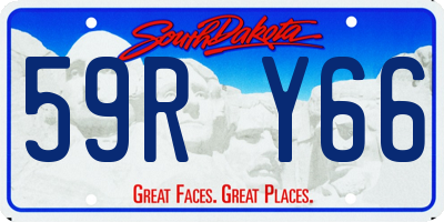 SD license plate 59RY66