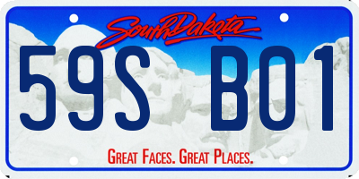 SD license plate 59SB01