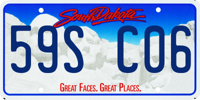 SD license plate 59SC06