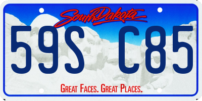 SD license plate 59SC85