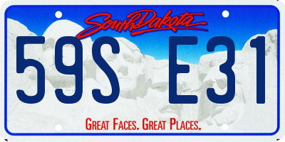 SD license plate 59SE31