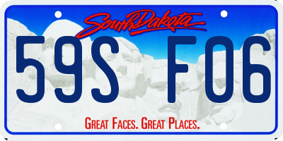 SD license plate 59SF06
