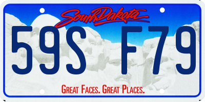 SD license plate 59SF79