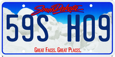 SD license plate 59SH09