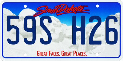 SD license plate 59SH26