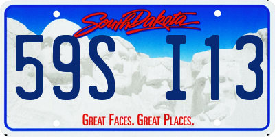 SD license plate 59SI13