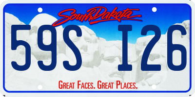 SD license plate 59SI26