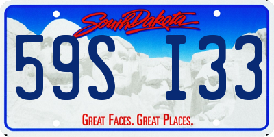 SD license plate 59SI33